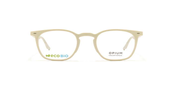 OPIUM Cream Full Frame Square Eyeglasses for Men and Women