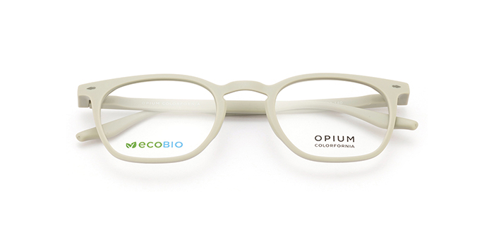 OPIUM Cream Full Frame Square Eyeglasses for Men and Women