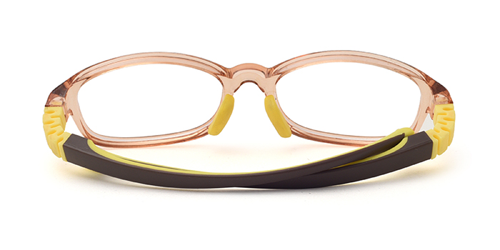  Camel Full Frame Rectangle Eyeglasses for Kids