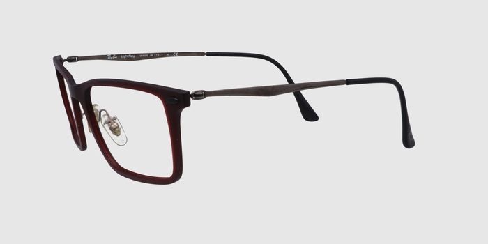  Maroon Full frame Rectangle Eyeglasses for Men and Women