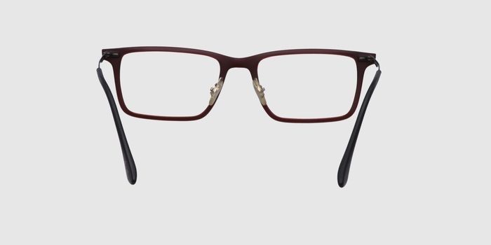  Maroon Full frame Rectangle Eyeglasses for Men and Women