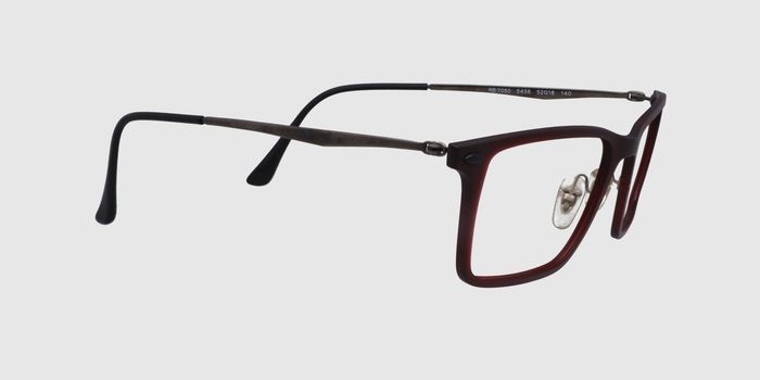  Maroon Full frame Rectangle Eyeglasses for Men and Women