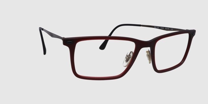  Maroon Full frame Rectangle Eyeglasses for Men and Women
