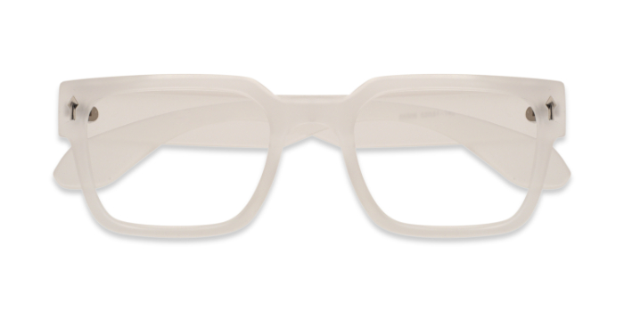  White Full Frame square Eyeglasses for Men