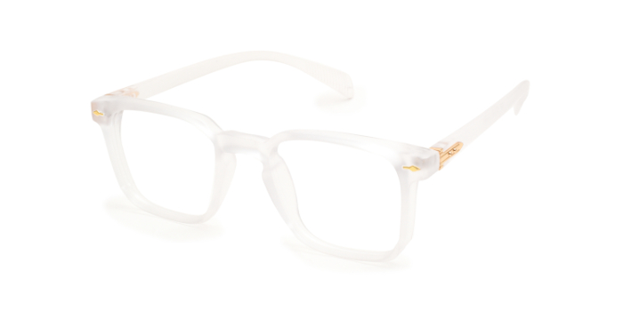  Transparent Full Frame Square Eyeglasses for Men and Women