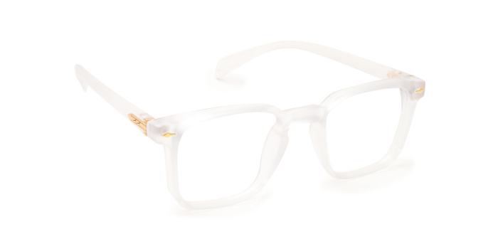  Transparent Full Frame Square Eyeglasses for Men and Women