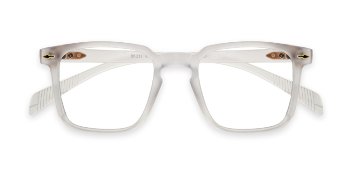  Transparent Full Frame Square Eyeglasses for Men and Women