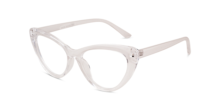  Transparent Full Frame Cateye Eyeglasses for Women