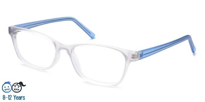  Matte Transparent Full Frame Rectangle Eyeglasses for Kids