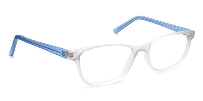  Matte Transparent Full Frame Rectangle Eyeglasses for Kids