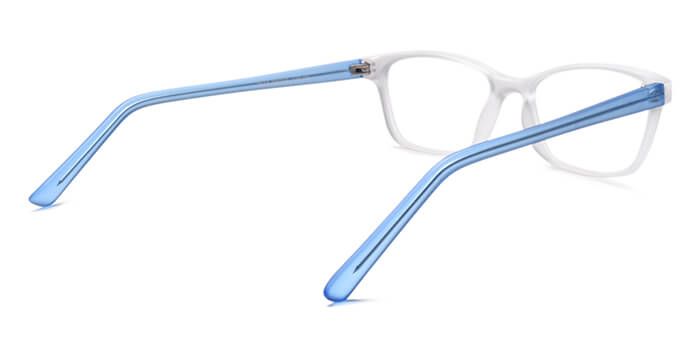  Matte Transparent Full Frame Rectangle Eyeglasses for Kids