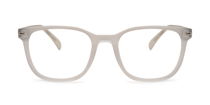  White Full Frame Square Eyeglasses for Men and Women