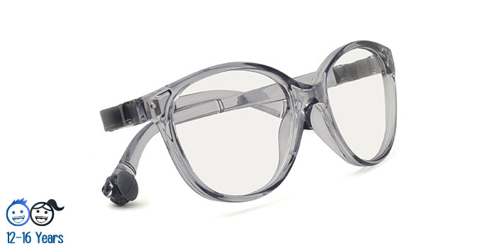  Transparent Full Frame Oval Eyeglasses for Kids