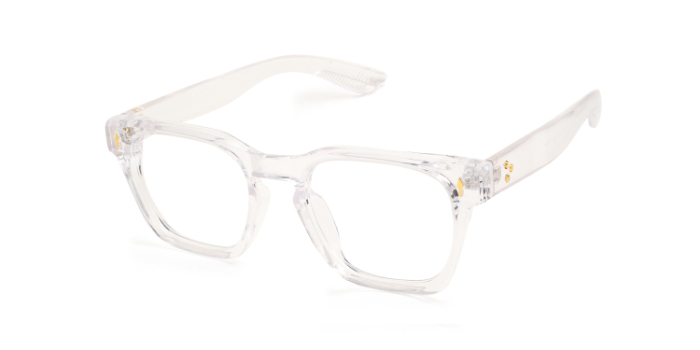  Transparent Full Frame Square Eyeglasses for Men and Women