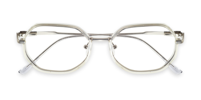  Transparent Full Frame Round Eyeglasses for Men and Women