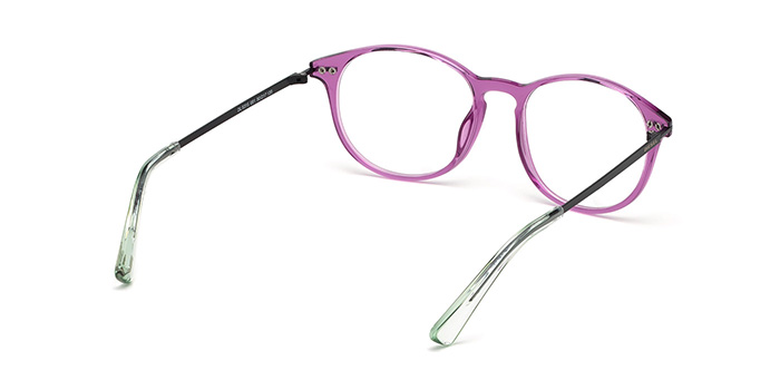 Diesel Violet Full Frame Round Eyeglasses for Men and Women