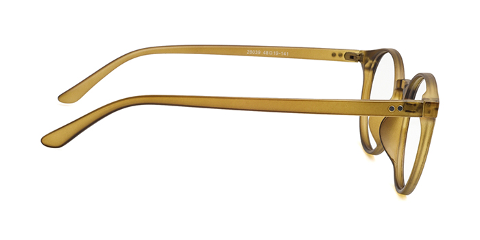  Mustard Full Frame Round Eyeglasses for Men and Women