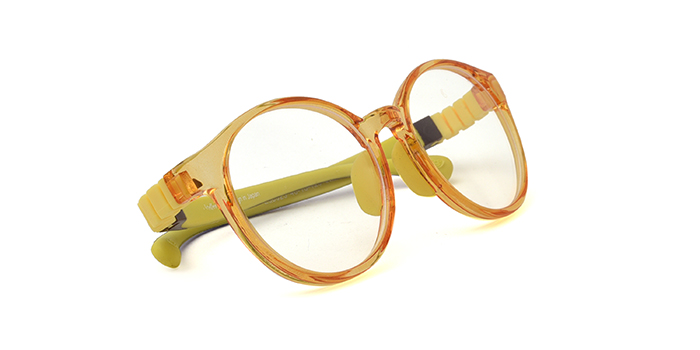  Yellow Full Frame Round Eyeglasses for Kids