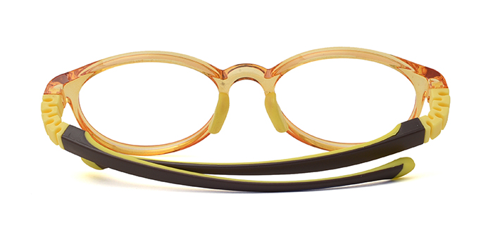  Yellow Full Frame Round Eyeglasses for Kids