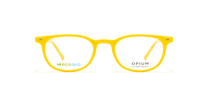 OPIUM Yellow Full Frame Round Eyeglasses for Men and Women