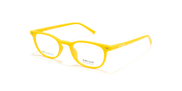 OPIUM Yellow Full Frame Round Eyeglasses for Men and Women