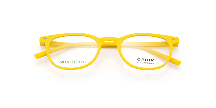 OPIUM Yellow Full Frame Round Eyeglasses for Men and Women