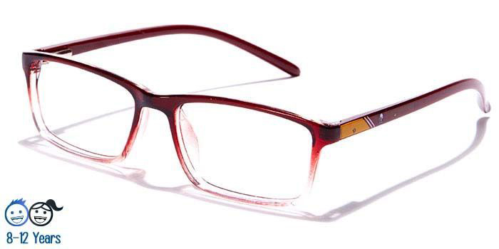  Glossy Multicolor Full Frame Rectangle Eyeglasses for Kids