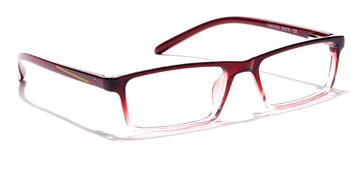  Glossy Multicolor Full Frame Rectangle Eyeglasses for Kids