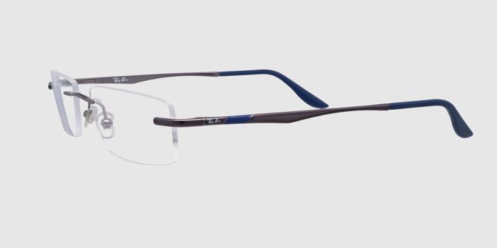  Gun Half rim Rectangle Eyeglasses for Men and Women