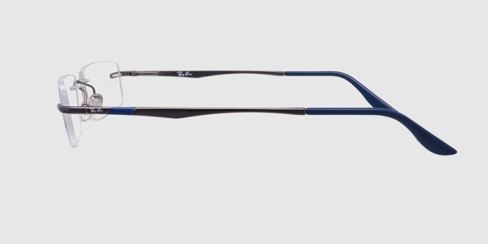  Gun Half rim Rectangle Eyeglasses for Men and Women