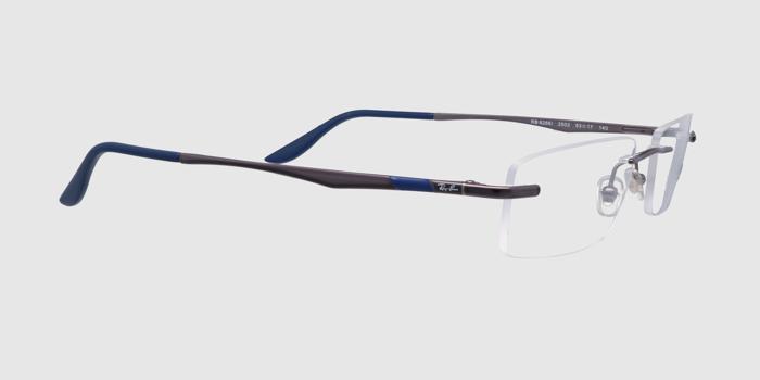  Gun Half rim Rectangle Eyeglasses for Men and Women