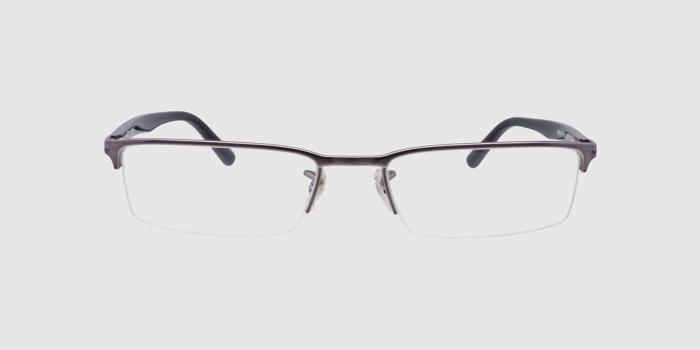  Gun Half rim Rectangle Eyeglasses for Men and Women