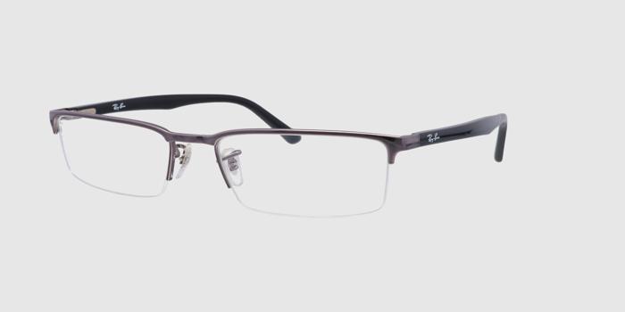  Gun Half rim Rectangle Eyeglasses for Men and Women