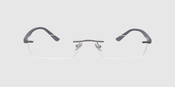  Gun Rimless Rectangle Eyeglasses for Men and Women