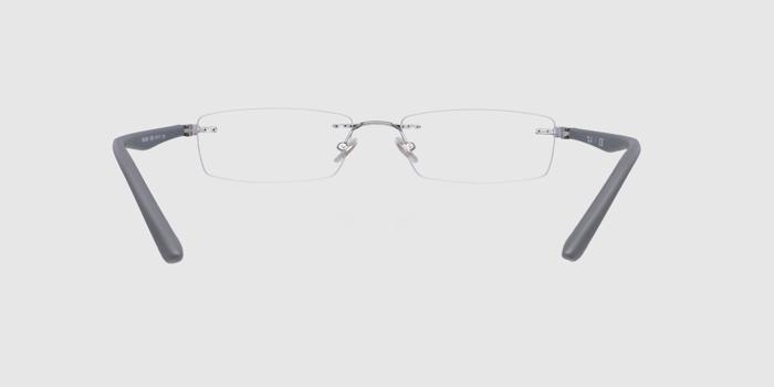  Gun Rimless Rectangle Eyeglasses for Men and Women