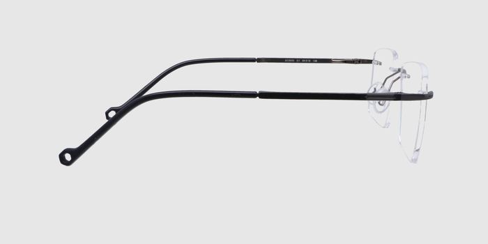  Gun Rimless Rectangle Eyeglasses for Men and Women