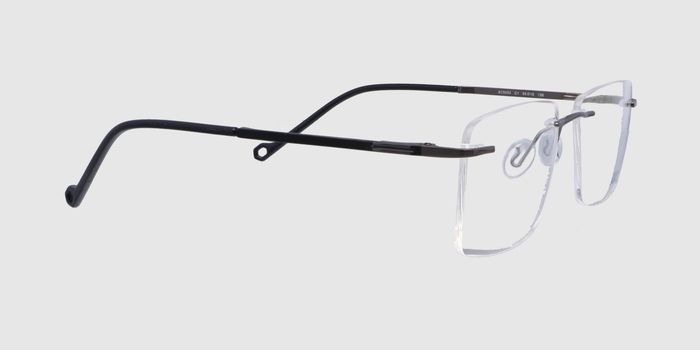  Gun Rimless Rectangle Eyeglasses for Men and Women