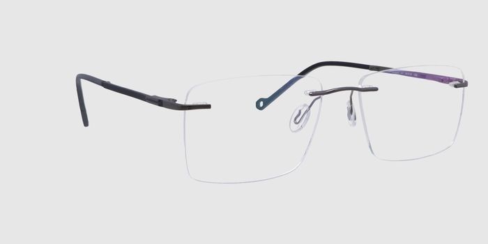  Gun Rimless Rectangle Eyeglasses for Men and Women
