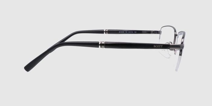  Gun Half rim Rectangle Eyeglasses for Men