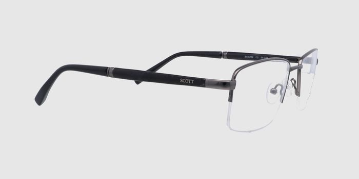  Gun Half rim Rectangle Eyeglasses for Men