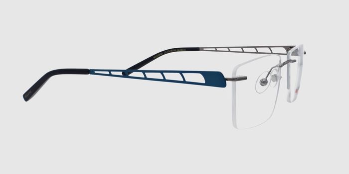  Burgundy Rimless Rectangle Eyeglasses for Men and Women