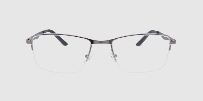  Gun Half rim Rectangle Eyeglasses for Men and Women