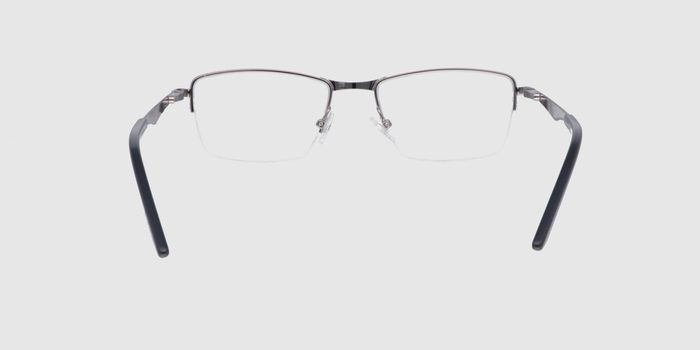 Gun Half rim Rectangle Eyeglasses for Men and Women