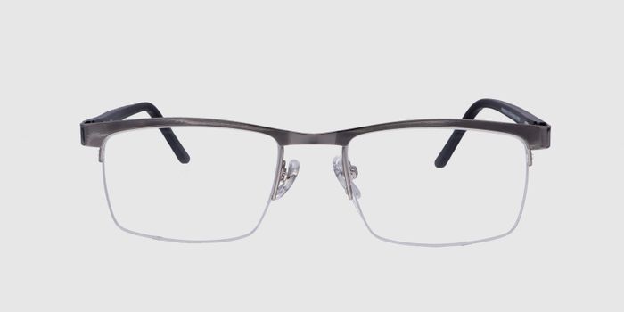  Gun Half rim Rectangle Eyeglasses for Men and Women