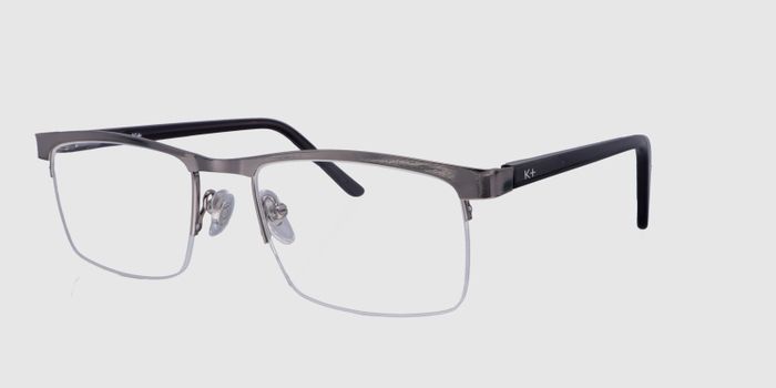 Gun Half rim Rectangle Eyeglasses for Men and Women