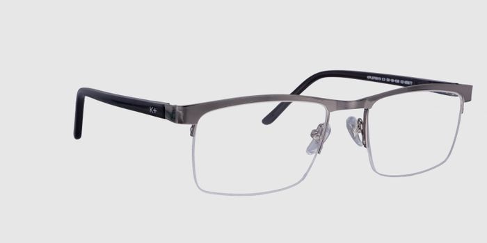  Gun Half rim Rectangle Eyeglasses for Men and Women