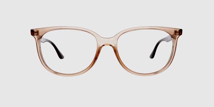  Brown transparent Full frame Wayfarer Eyeglasses for Women