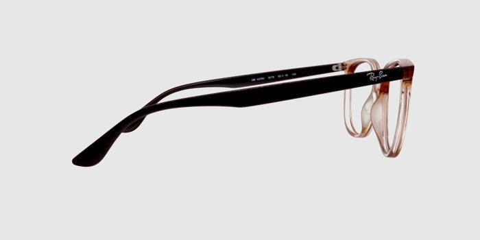  Brown transparent Full frame Wayfarer Eyeglasses for Women