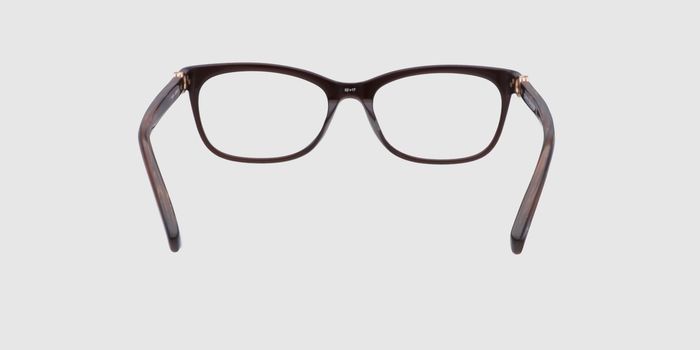  Brown transparent Full frame Oval Eyeglasses for Women