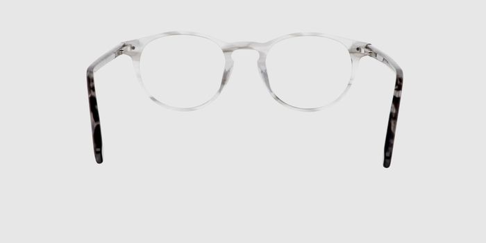 Grey transparent Full frame Round Eyeglasses for Men and Women